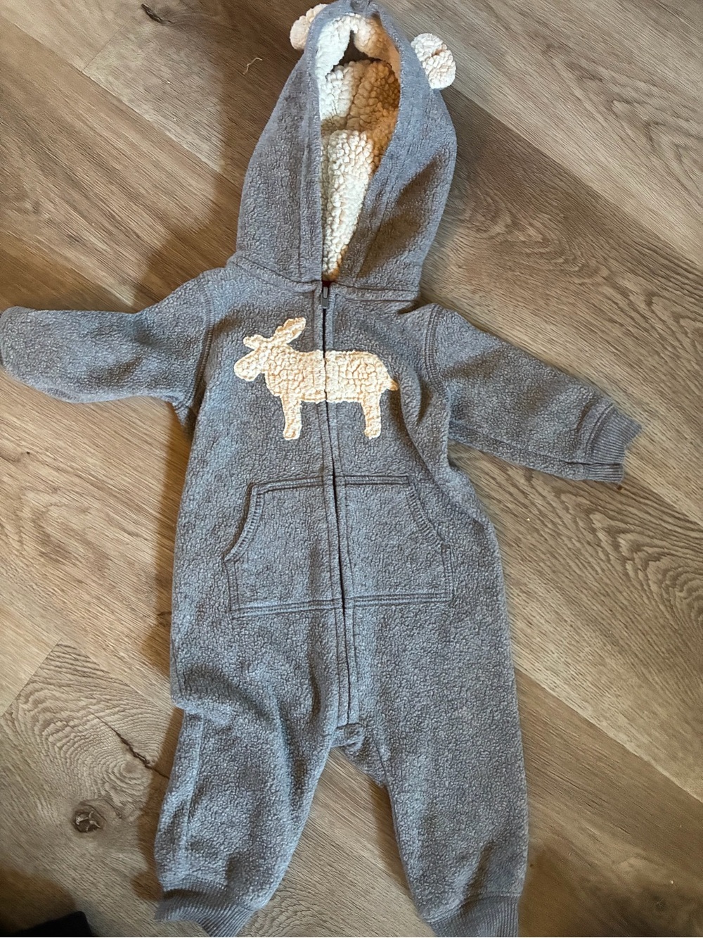 Carter’s Moose Onesie with Hood